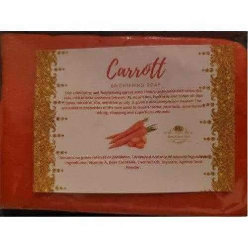 RoyalLuxsLLC Carrot oil brightening soap bar with natural ingredients for skin care