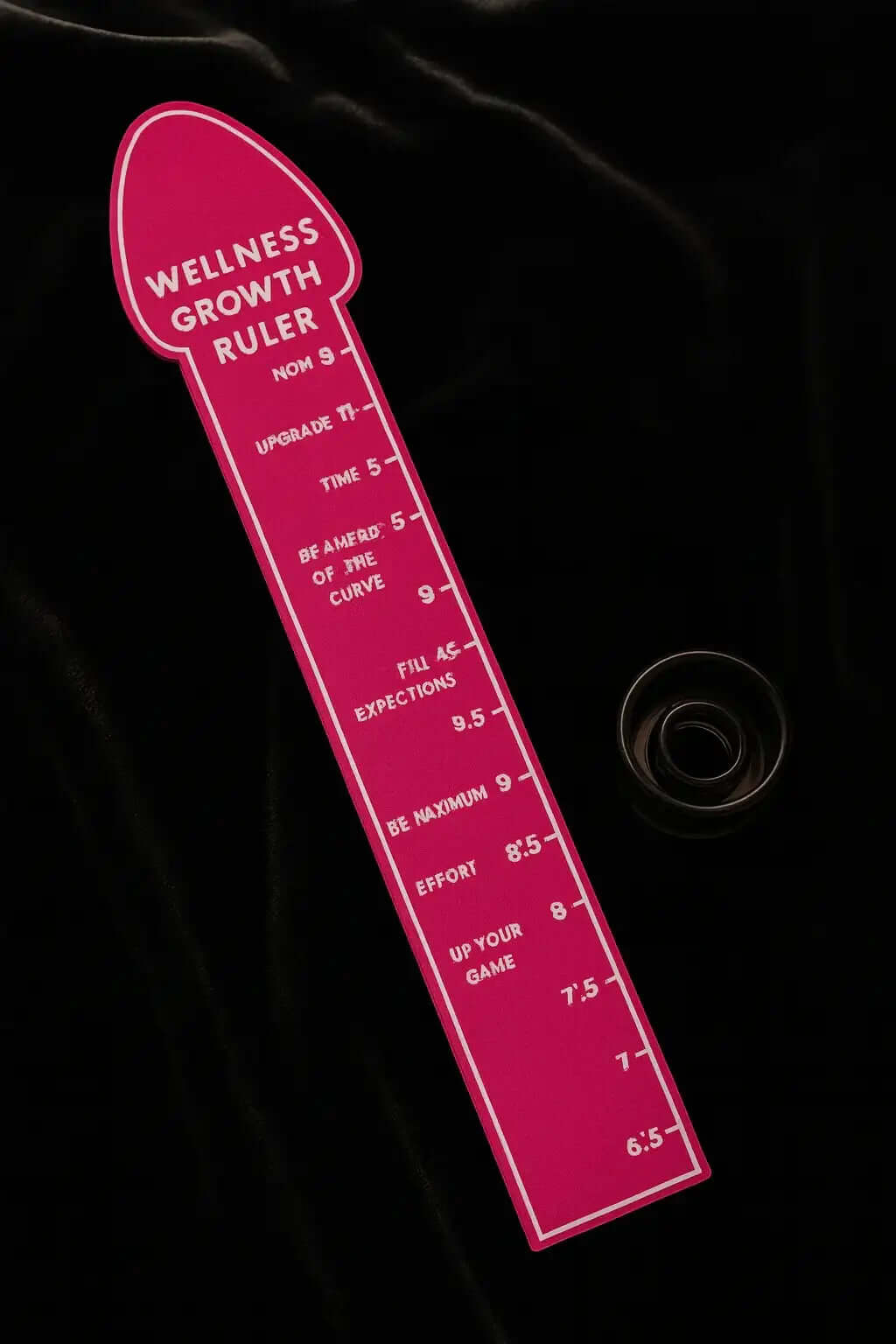 RoyalLuxsLLC eggplant ruler measurement tool in pink for wellness growth tracking