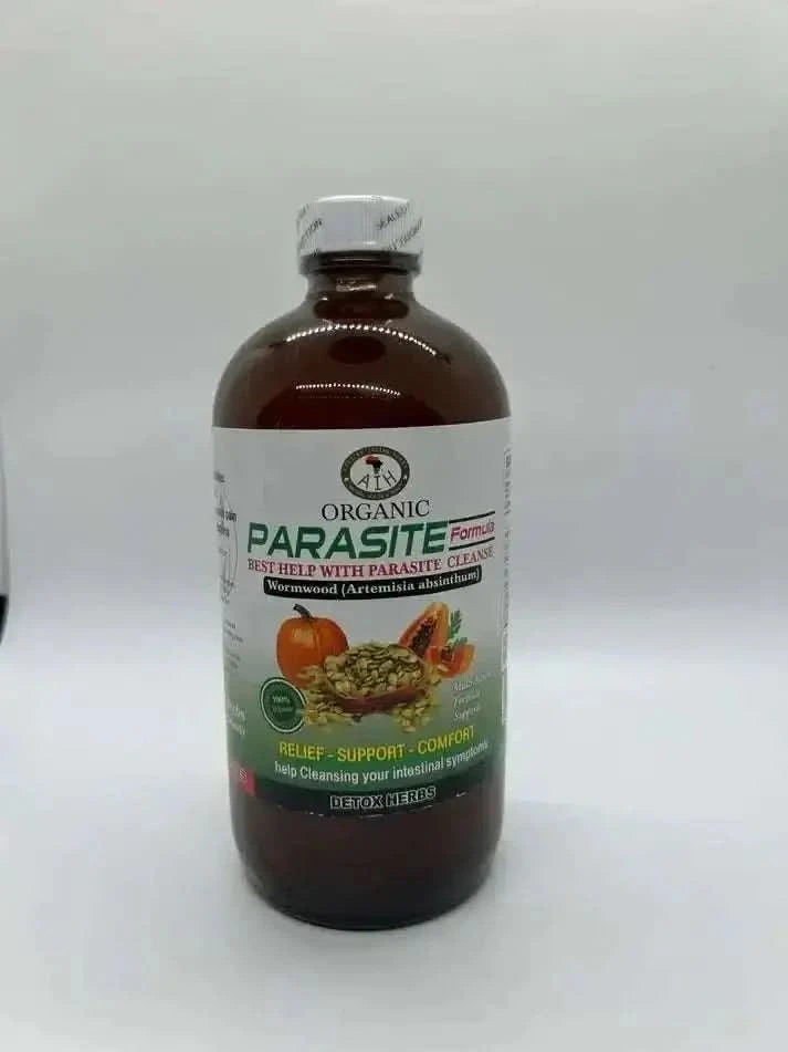 RoyalLuxsLLC Organic Parasite Formula bottle for digestive support herbal blend and intestinal cleansing