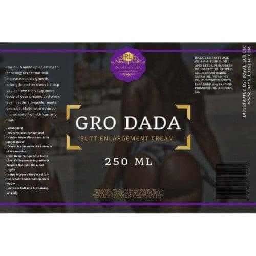 Gro Dada Kit for hip and butt enhancement 250 ml butt enlargement cream by RoyalLuxsLLC