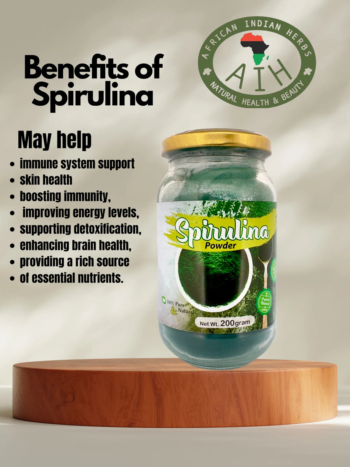 100% Natural Spirulina Powder