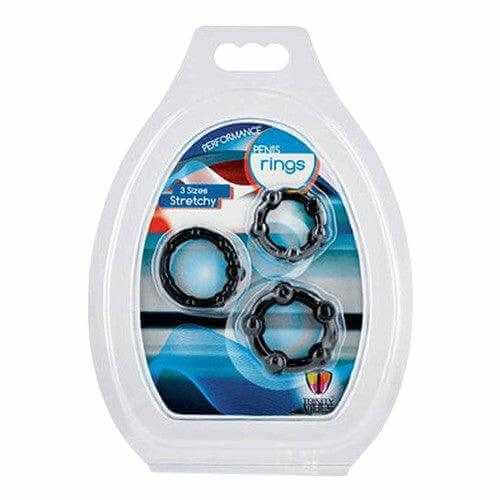 Black Performance Erection Rings - Packaged - RoyalLuxsLLC