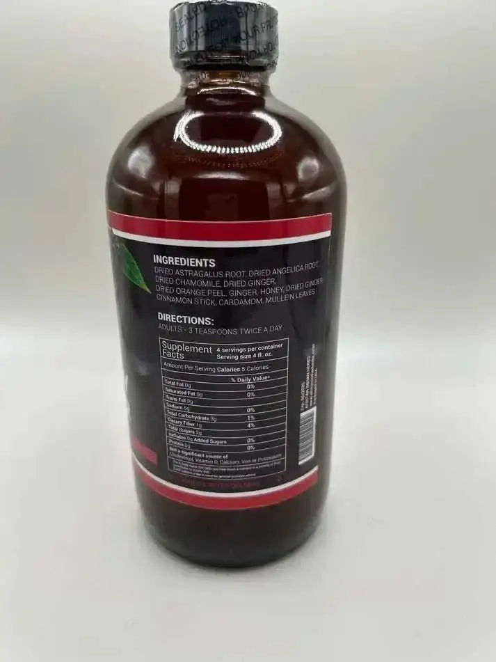 Elderberry Herbal Blend – Wellness Support Tonic ingredients label showing herbal mix for detox and cleanse.