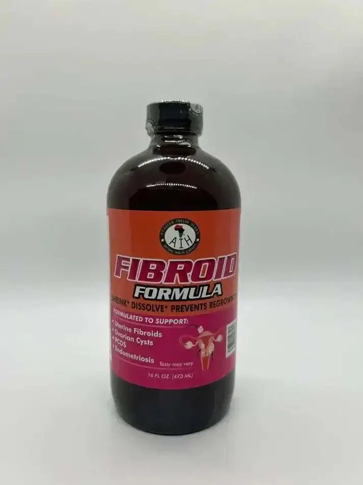 Fibroid Formula herbal tonic for women's health, promoting detox and cleanse, targeting fibroids and ovarian cysts.