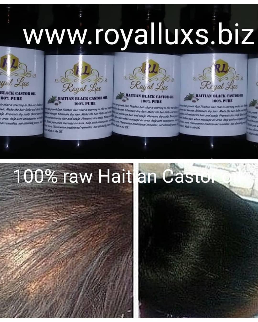 Haitian Black Castor Oil 100% Pure (4oz) - RoyalLuxsLLC