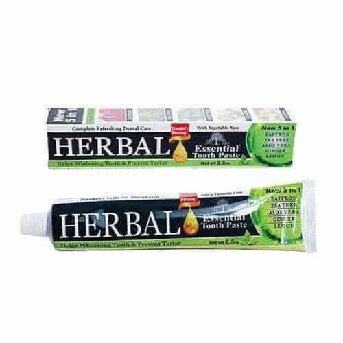 RoyalLuxsLLC herbal essential toothpaste tube and box with natural ingredients for dental care