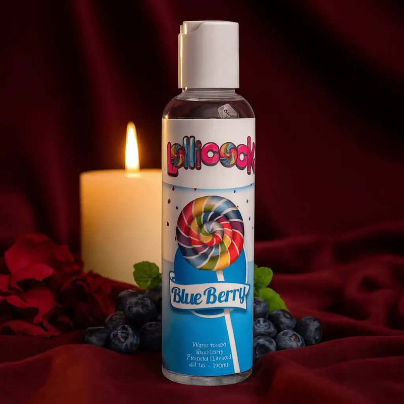 Lollicock 4 oz. Water-based Flavored Lubricant - Blue Berry - RoyalLuxsLLC