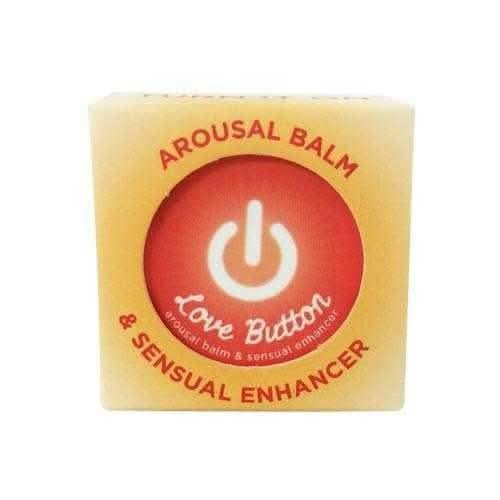 RoyalLuxsLLC Love Button botanical arousal balm and sensual enhancer in a small square container
