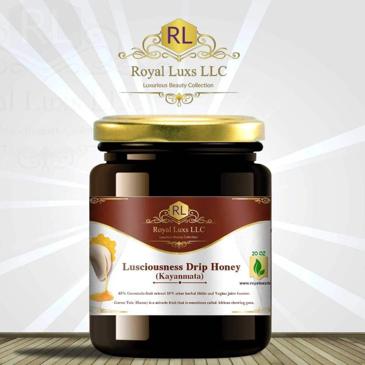 Lusciousness Drip Honey (Kayanmata)Goron Tula in a jar by Royal Luxs LLC, a herbal tonic for detox and cleanse.