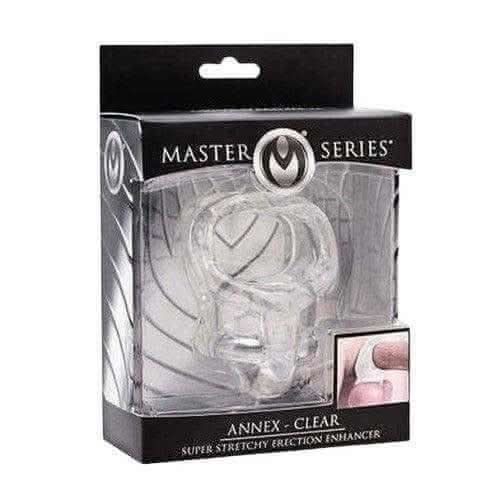 RoyalLuxsLLC super stretchy clear comfort ring in packaging from Master Series Annex Clear