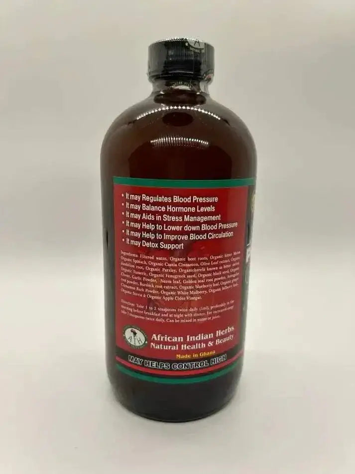 Natural Herbs Blood Pressure Formula bottle, herbal tonic for detox, cleanse, regulating blood pressure and hormone balance.
