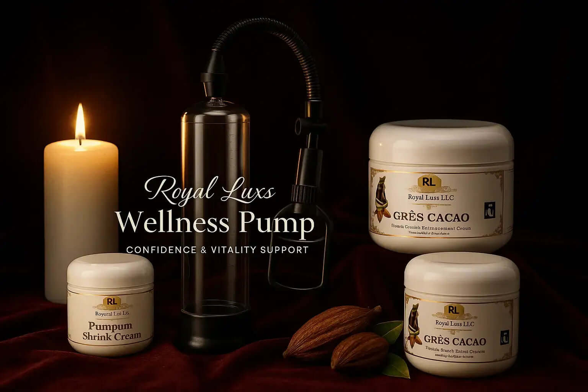 RoyalLuxsLLC Haitian Gres cacao ointment jars with Wellness Pump and candle for confidence and vitality support