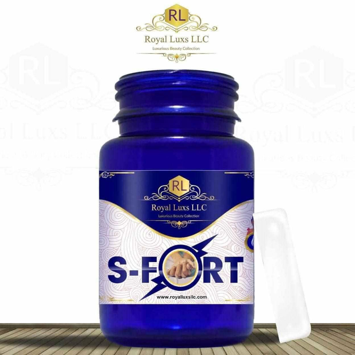 Royal Luxs LLC S-Fort male enhancement herbal energy support capsules in blue bottle