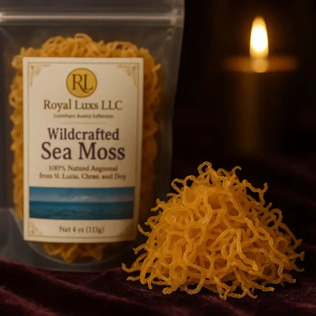 Wildcrafted sea moss St Lucia nutritional food purée by RoyalLuxsLLC in clear resealable pouch