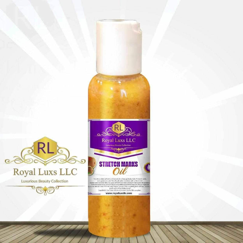 Royal Luxs LLC Stretch Marks Oil for fading stretch marks and scars with herbal tonic ingredients.