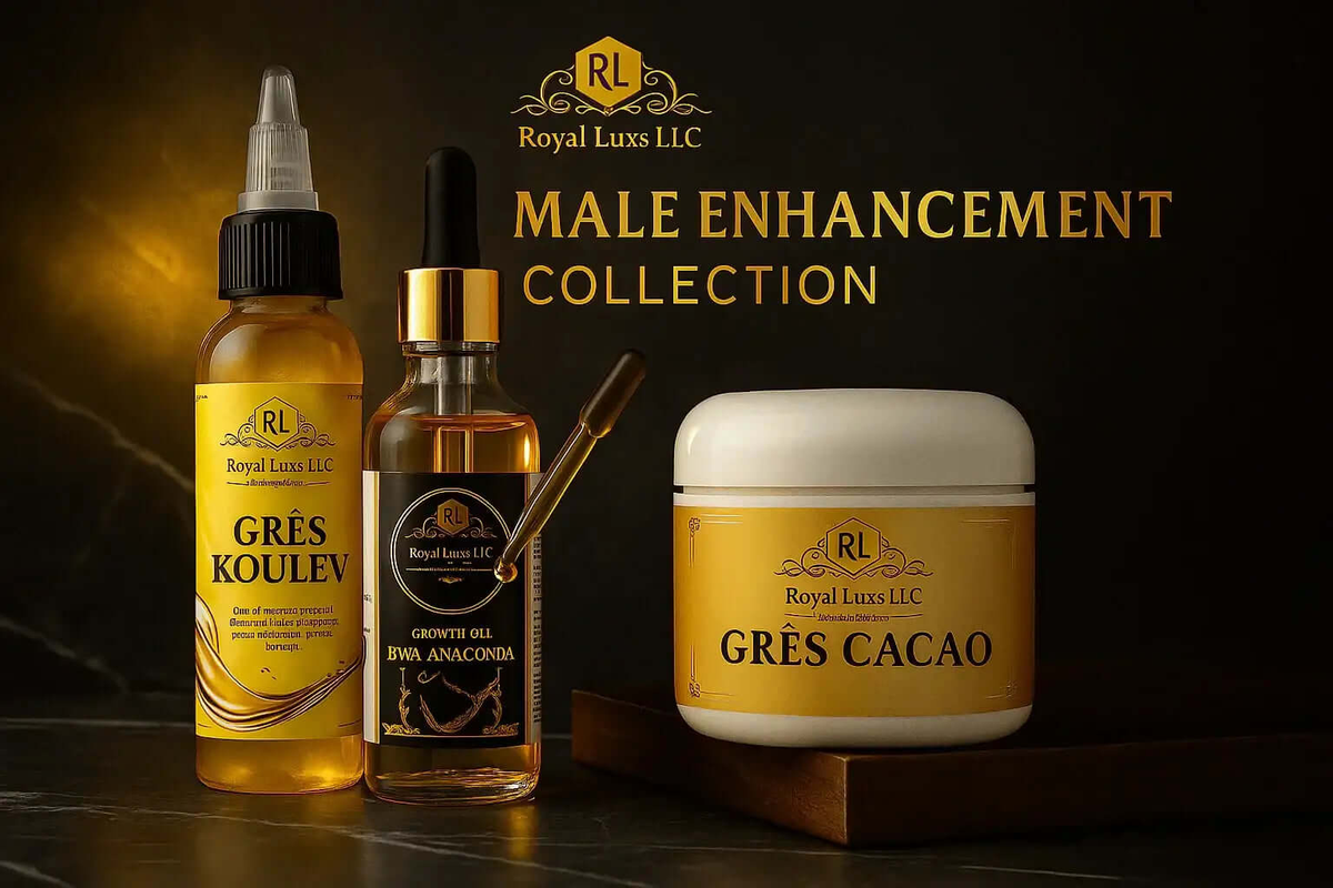 Ultimate Trio gres cacao,gre koulev, Bwa Anaconda male enhancement collection featuring herbal tonic.