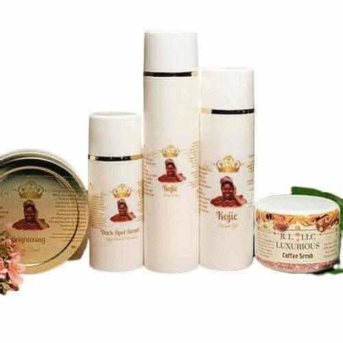 RoyalLuxsLLC vegan skincare set for couples with tropical and coffee scrub products in white packaging