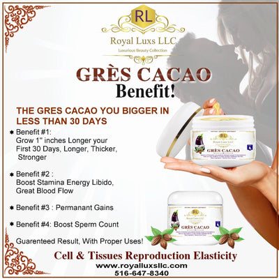 Very potent Haitian Gres CacaoLonger & Thicker growth ointment formulated to give fast result - RoyalLuxsLLC