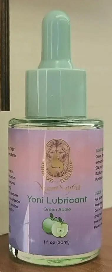 RoyalLuxsLLC natural intimate care gel Green Apple Yoni Lubricant 1 ounce bottle